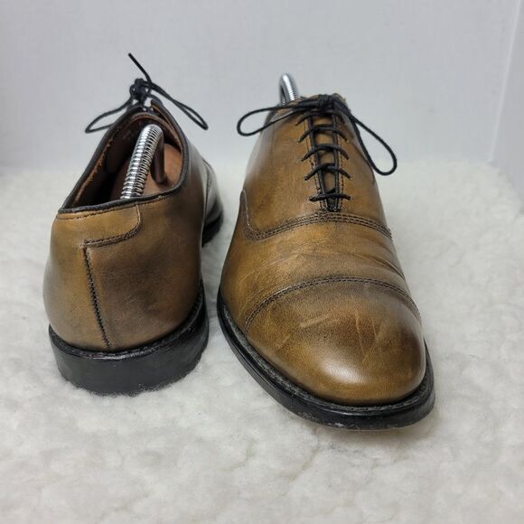 Allen Edmonds Park Ave Men’s Shoes Size 9.5 Bourbon Cap Toe Oxford Leather - Picture 7 of 11